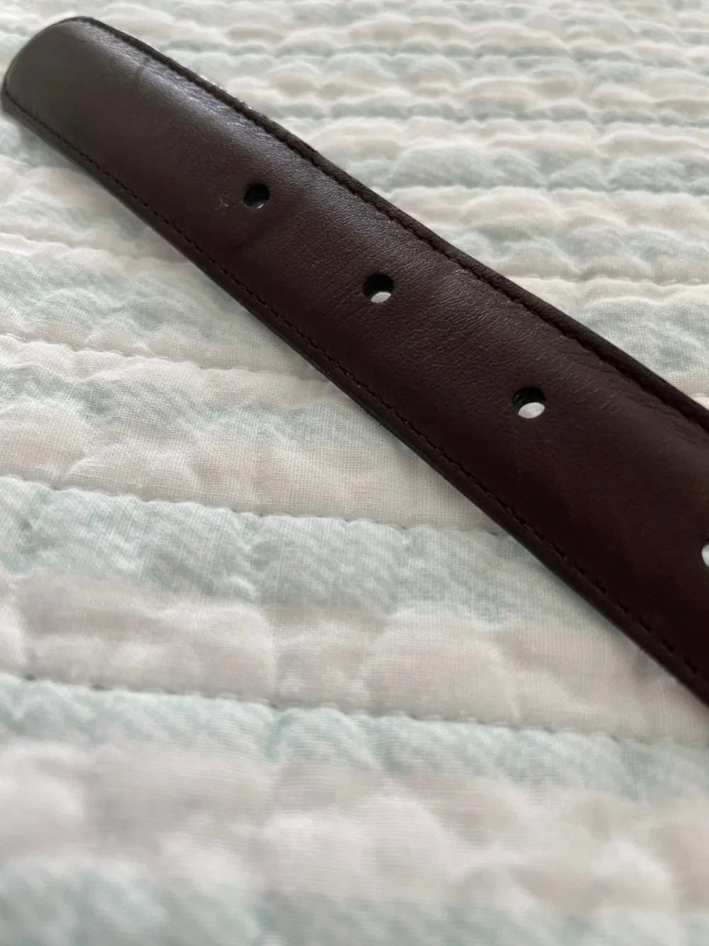 Coach Dark Brown Leather Belt with Gold Buckle - Picture 10 of 10